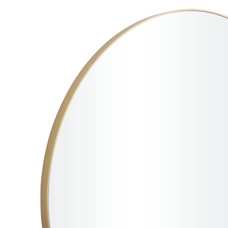 Black, White or Gold Wood Wall Mirror with Thin Frame