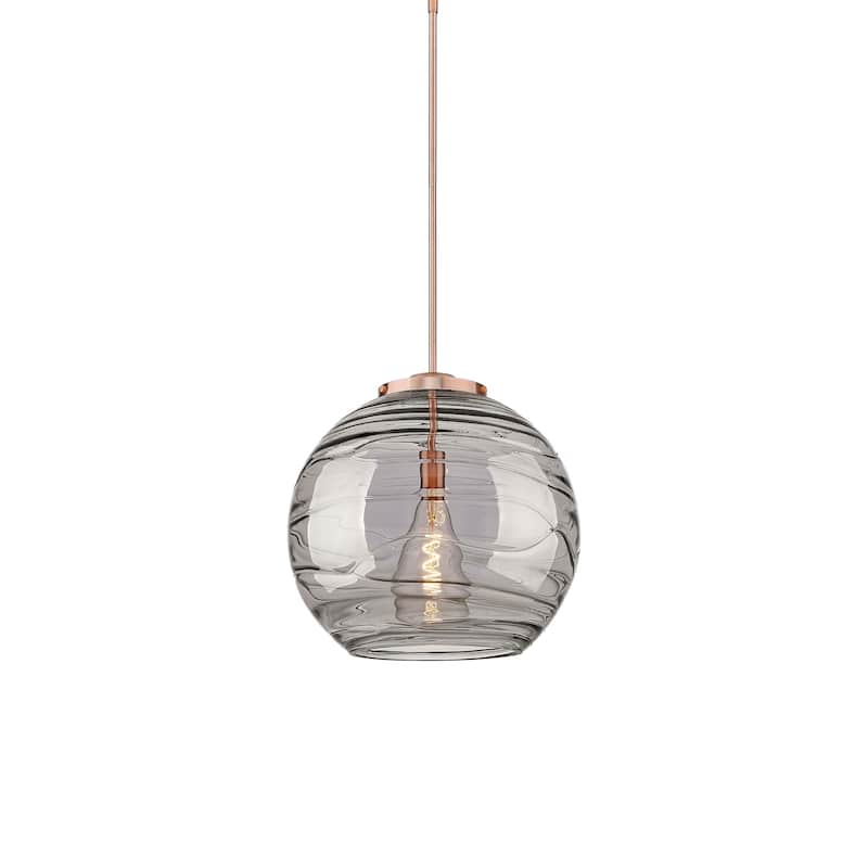 Innovations Lighting 221-1S-20-18 Athens Pendant Athens Deco Swirl 18" - Antique Copper