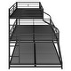 preview thumbnail 5 of 10, Twin XL/Full XL/Queen Triple Bunk Bed with Long and Short Ladder and Full-Length Guardrails