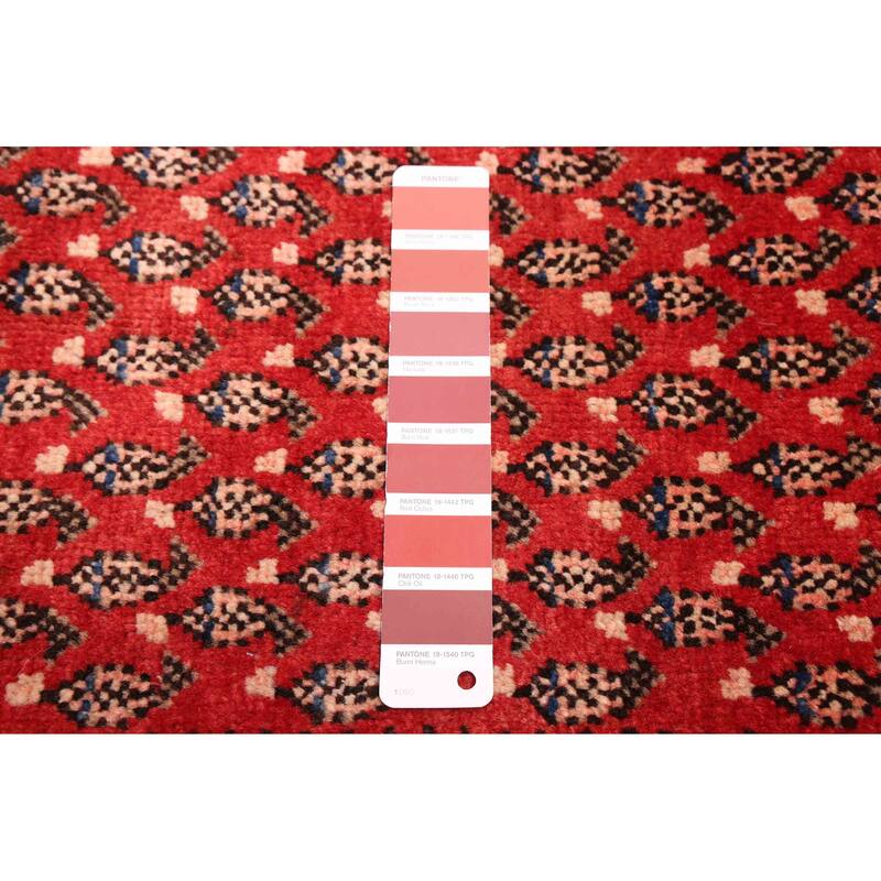 ECARPETGALLERY Hand-knotted Andelz Red Wool Rug - 4'4 x 7'1