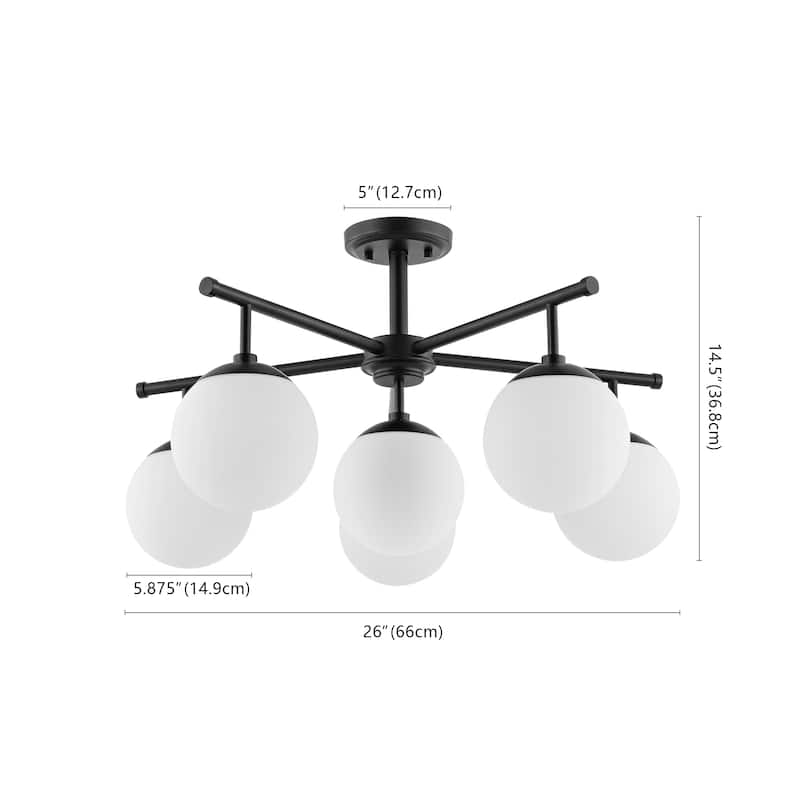 SAFAVIEH Lighting Ardith Flush Mount - 26" W x 26" D x 15" H - 26Wx26Dx15H