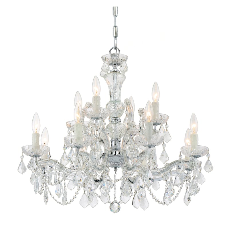 Crystorama Lighting Group Maria Theresa 12 Light 30" Wide Chandelier - Polished Chrome