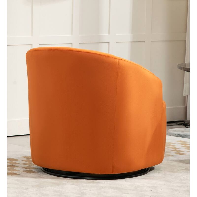 Modern Velvet Upholstered Swivel Accent Chair