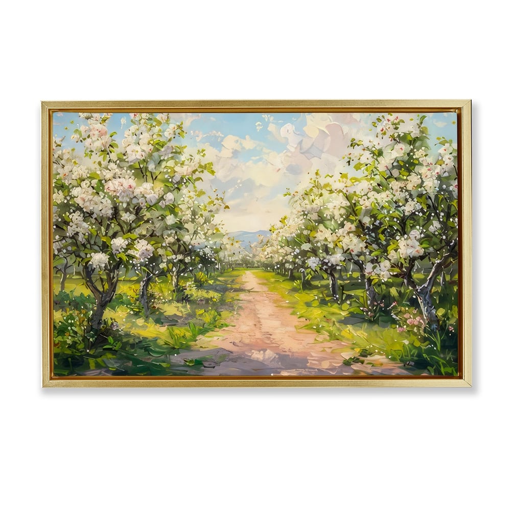 Stupell Path Through Flowering Trees Framed Floater Canvas Wall Art Design By LSR Creative Studio