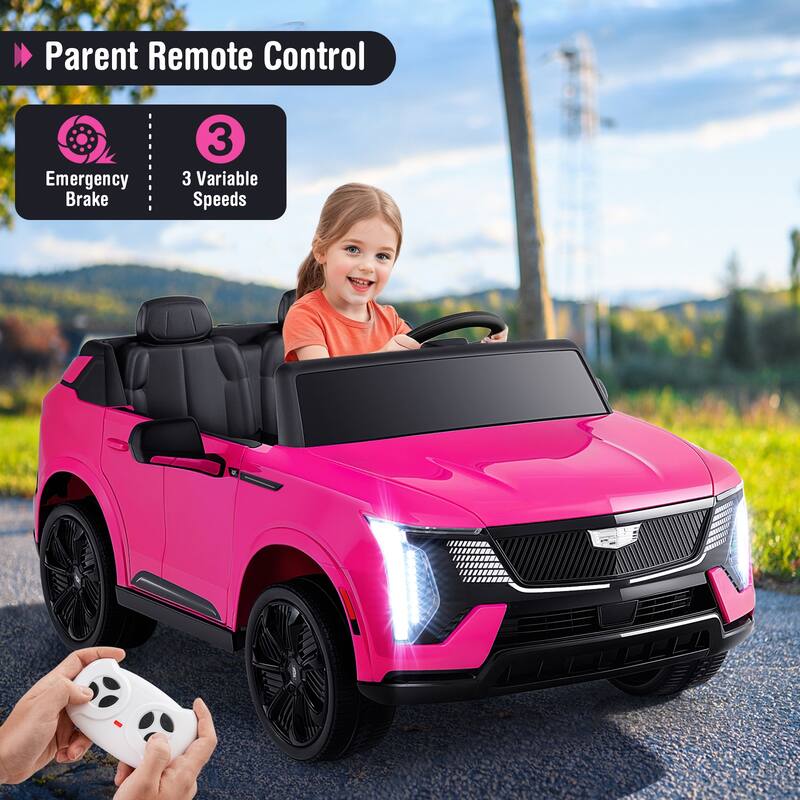 24V 2-Seater Ride On Car with Remote Control Music Lights USB and Dual 65W Motors for Kids - 31.5" (L) x 45" (W) x 21.5" (H)