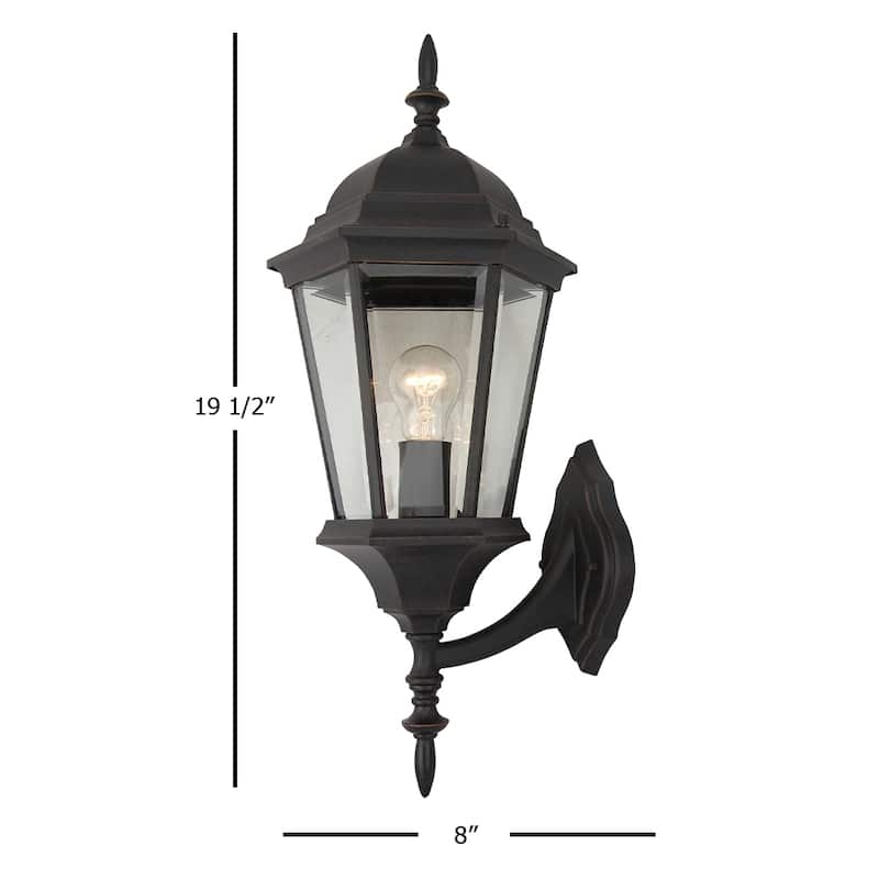 Jovel 1 Light Outdoor Wall Lantern in Imperial Black