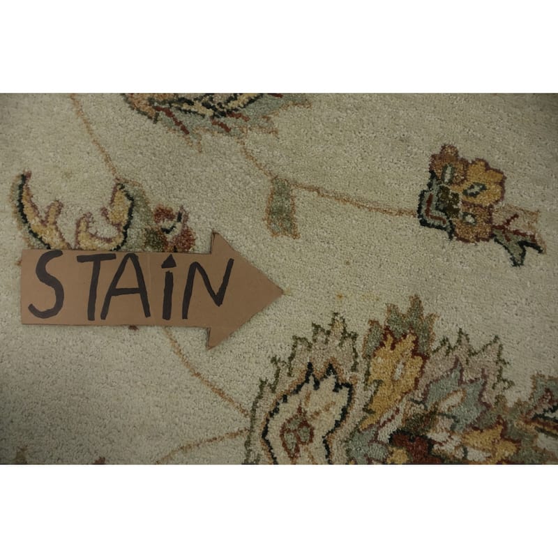 Hand Knotted Oriental 100% Wool Carpet Traditional All-Over Beige & Ivories Peshawar Area Rug - 12' 4'' X 8' 10''