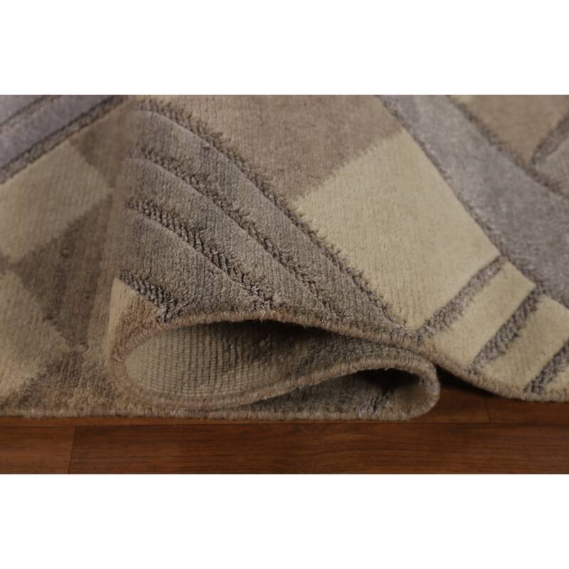 Trellis Gabbeh Oriental Area Rug Handmade Wool Carpet - 9'0" x 11'9"