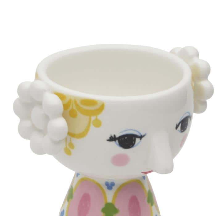 Bjørn Wiinblad Eva Tealight Holder, Yellow/Lavender, 2 Pcs. - 2.6"