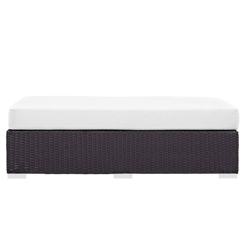 Convene Outdoor Patio Fabric Rectangle Ottoman