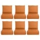 preview thumbnail 80 of 103, Pocassy 22"x24"x6" Thick Cushions Pillows Indoor & Outdoor Cushion 6 Set Seat & Back Cushion - Orange Cushion