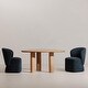 preview thumbnail 3 of 20, NADAAL STUDIOS Draven, Rolling Dining Chairs with Performance Upholstery - 24 X 26 X 33