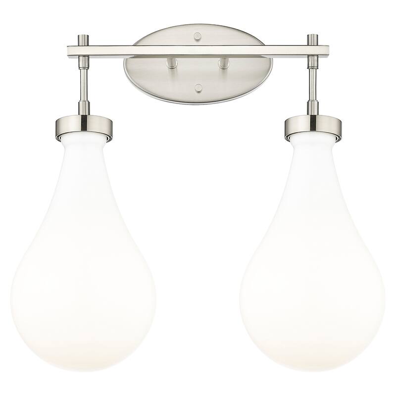 Innovations Lighting 451-2W-G451-7GWH Owego 2 Light 18" Wide Vanity - Satin Nickel