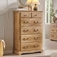 preview thumbnail 1 of 23, Vintage 6 Drawers Wood Dresser Chests, Rustic Dressers Chset Organizer Light Knotty Oak