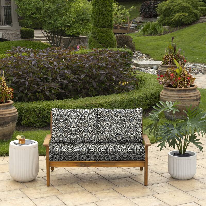 ARDEN Outdoor Loveseat Cushion Set, 48 x 24