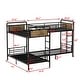 preview thumbnail 5 of 12, Quad Bunk Bed for 4 Kids, L-shape Metal Frame Twin Size Bunk Bed, Detachable Triple Bunk Bed, Separable Into 3 Twin Beds, Black