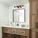 preview thumbnail 17 of 21, Fora Modern Farmhouse 4-Light Glass Bathroom Vanity Lights Rustic Metal Wall Sconces