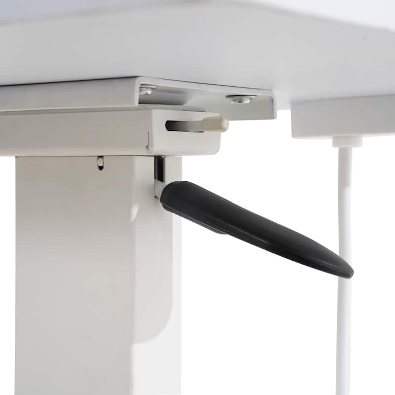 Height-Adjustable Overbed Table with Hidden Casters, Portable Bedside Desk with Tray, Pen Holder, USB & C-Type Ports