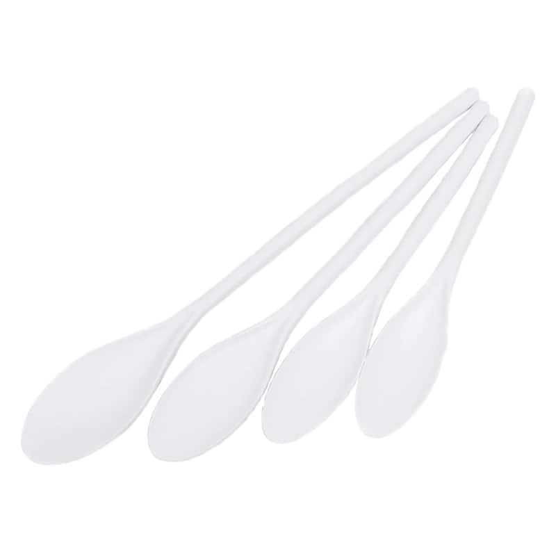 Chef Craft 4-Piece White Poly Kitchen Mixing Spoon Set