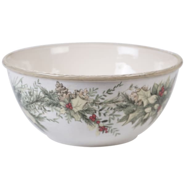 White and Green Contemporary Thanksgiving Deep Bowl Set 11". Opens flyout.