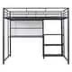 preview thumbnail 4 of 7, Full Size Metal Loft Bed with Desk, Whiteboard, 3 Shelves, Ladder
