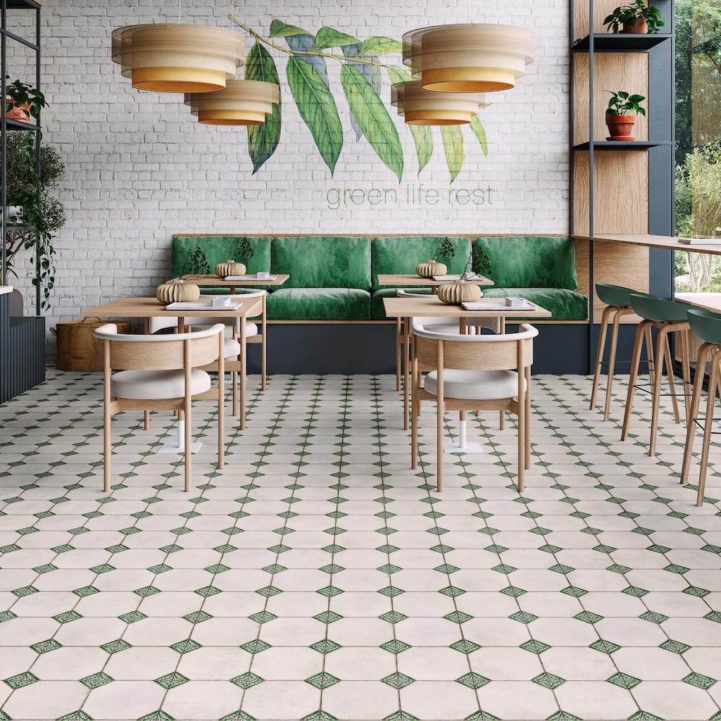 Merola Tile Englishtown Garden 12-7/8" x 12-7/8" Porcelain Floor and Wall Tile