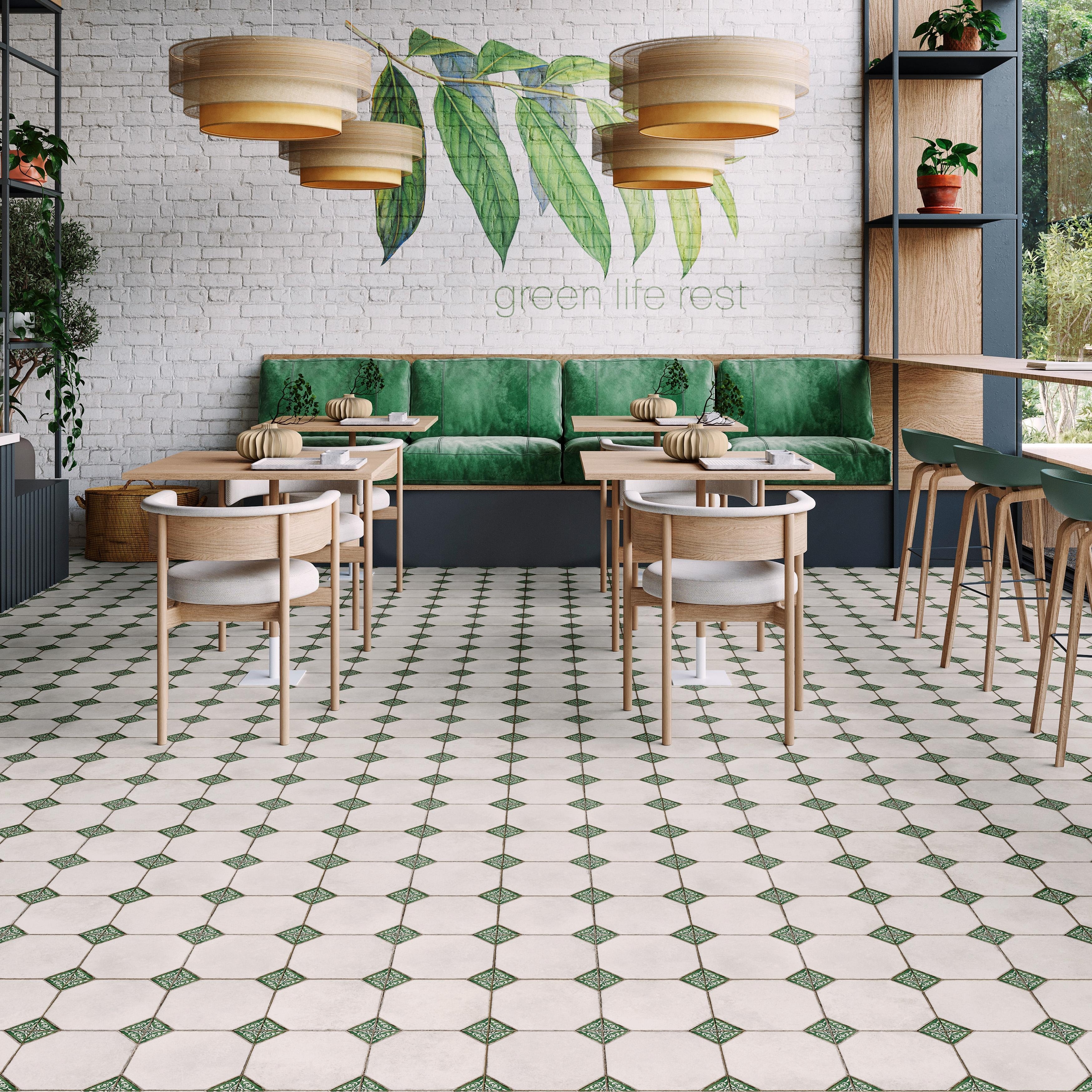 Merola Tile Englishtown Garden 12-7/8" x 12-7/8" Porcelain Floor and Wall Tile