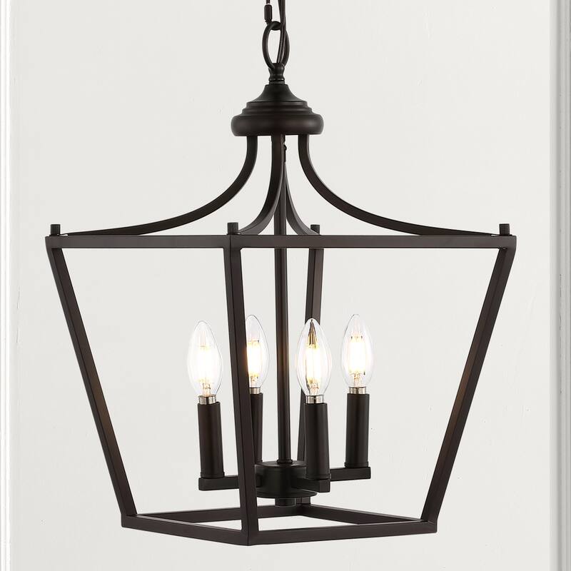 Camden Light Iron Classic Midcentury Pendant Lantern by JONATHAN Y - 13" - Oil Rubbed Bronze
