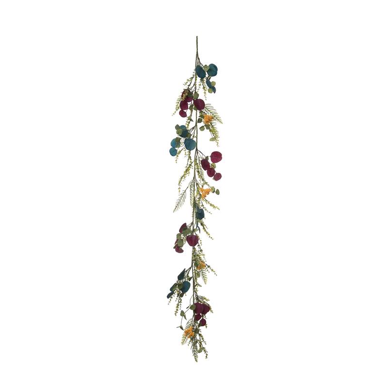 Transpac Polyester 59.06 in. Multicolor Harvest Plum Garland