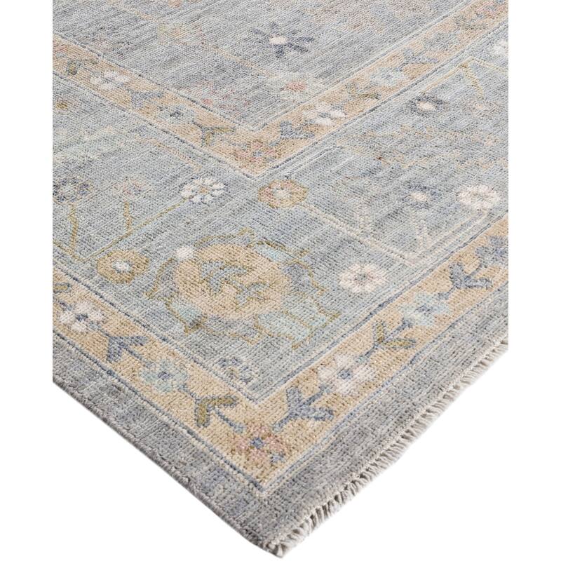 Oushak One-of-a-Kind Hand-Knotted Area Rug - Gray - 8' 4" x 9' 11"