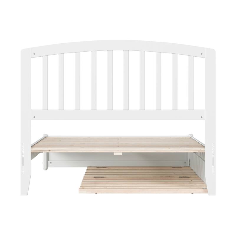 Lucia Platform Bed with Panel Footboard and Twin Trundle