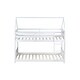 preview thumbnail 22 of 34, Twin Over Twin Low House Bunk Bed for Kids, Rubber Wood Floor Bed Frame with Guardrails, Ladder & Headboards for Bedroom