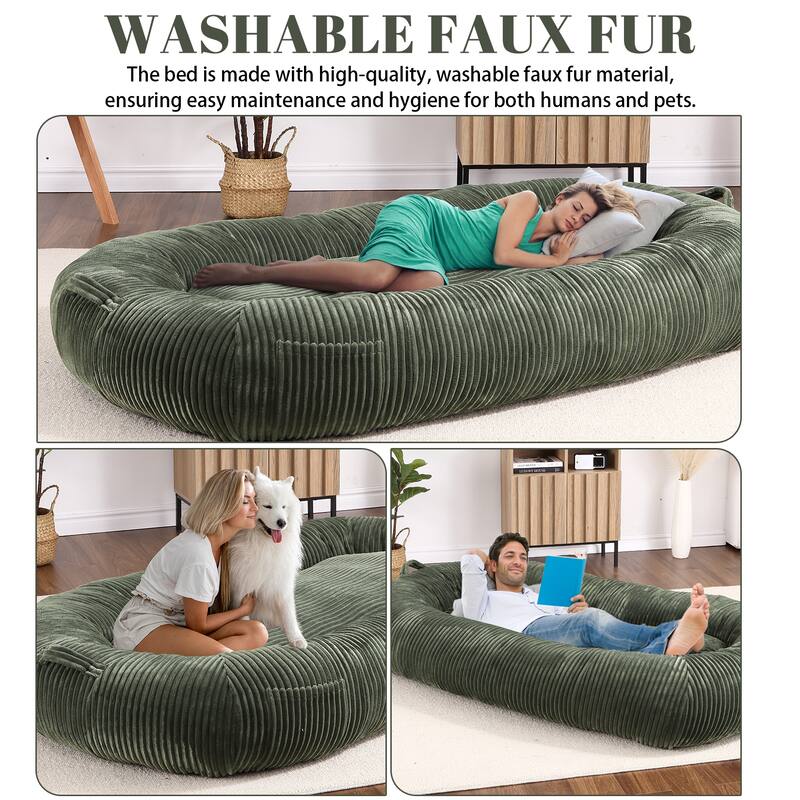 Eie Giant Dog Bed Washable Human Size Bed With Removable Cover