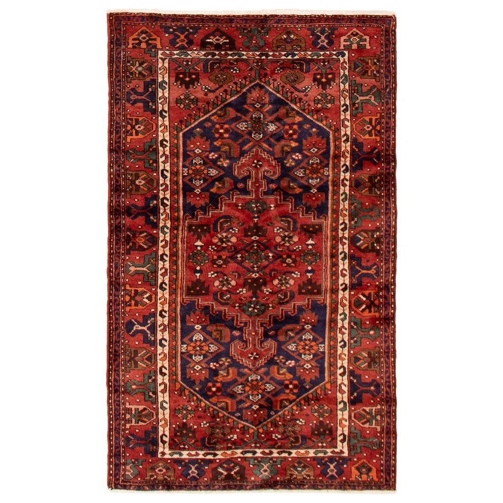 ECARPETGALLERY Hand-knotted Andelz Red Wool Rug - 4'1 x 6'11