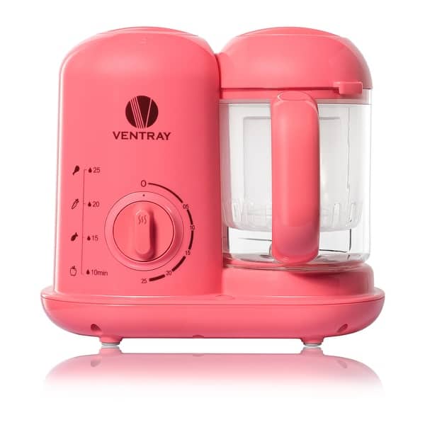 slide 2 of 6, Ventray BabyGrow 100 Baby Food Maker, All-In-one Baby Food Processor Pink