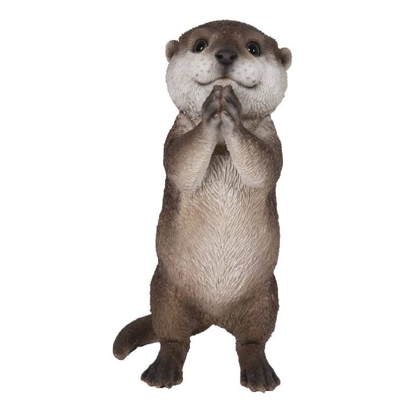 Praying Otter Outdoor Garden Statue - 7.5"
