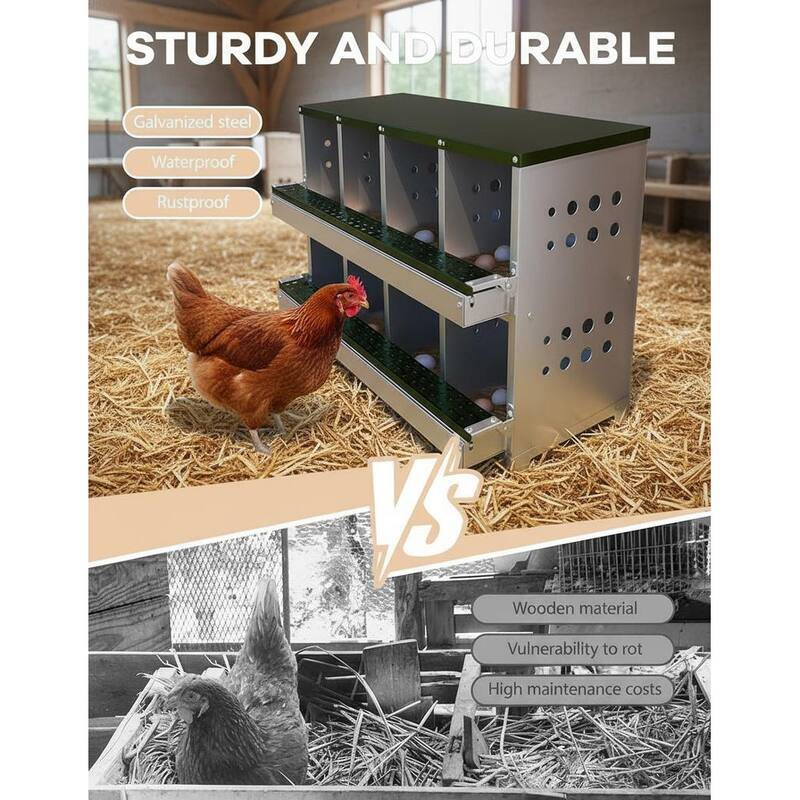 Chicken Nesting Boxes, with 8 Compartment