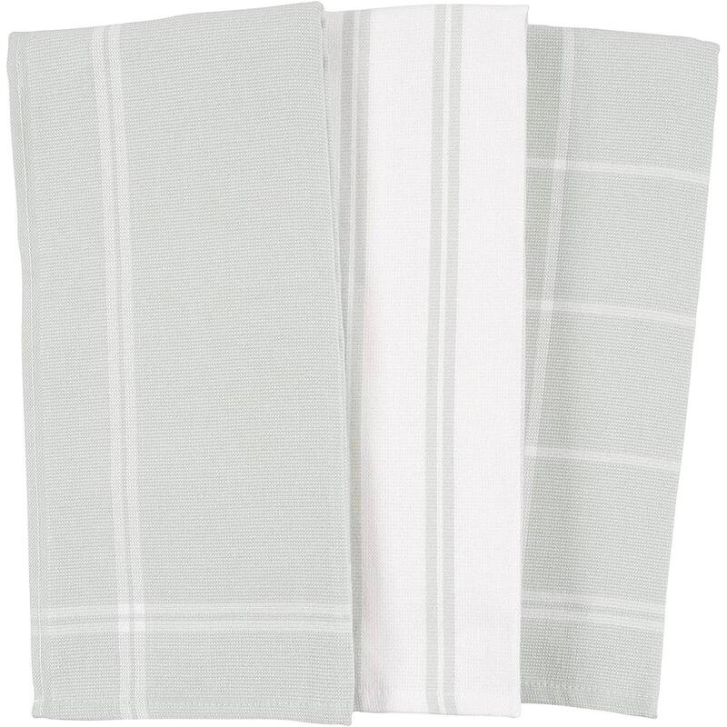KAF Home Canopy Lane Turkish Kitchen Towels, Set of 3 - 20 x 30 - French Green