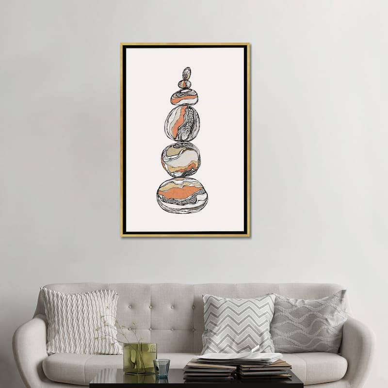 iCanvas "Stacked Rocks" by Soul Curry Art & Illustrations Framed