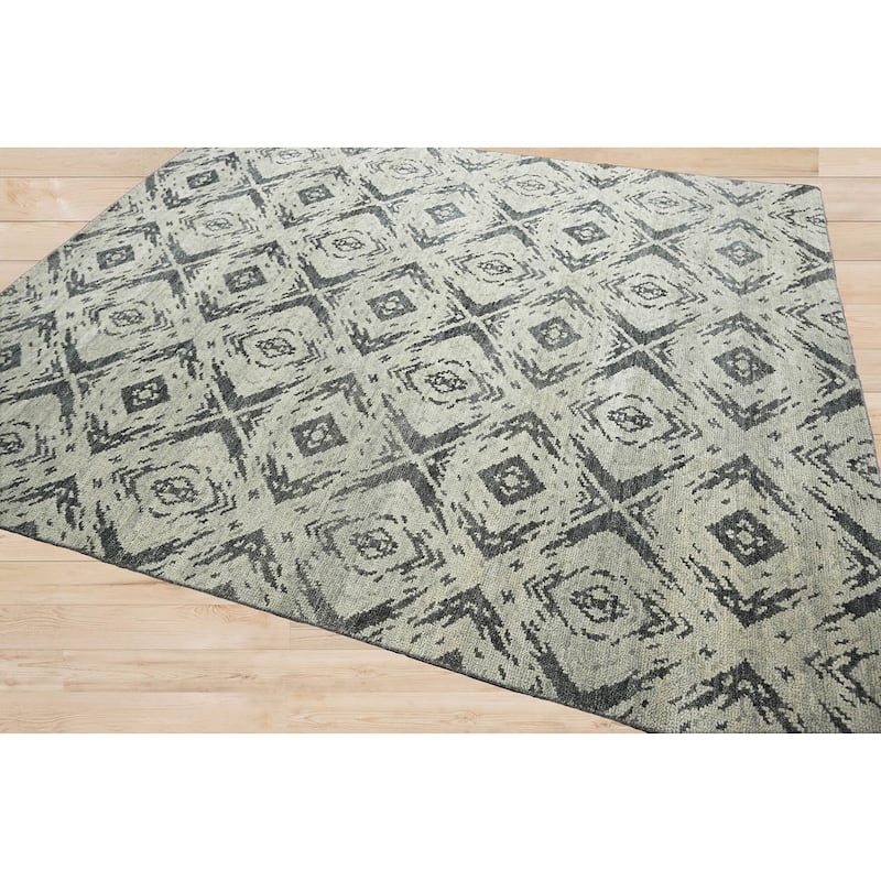 Hand Knotted Turkish Oushak Gray 100% Wool Modern Oriental Area Rug