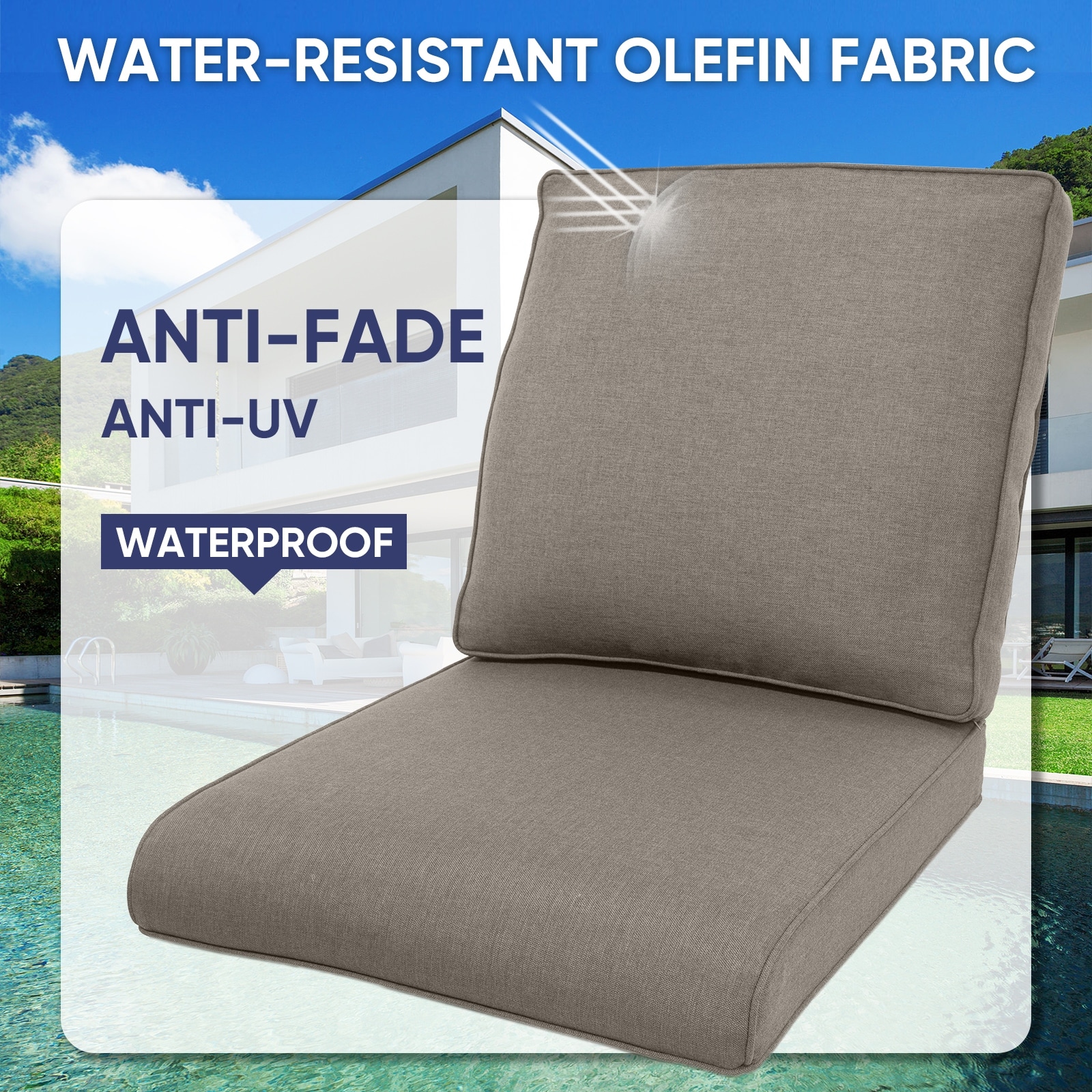 Outdoor Chair Cushion 25 x 22 Inch Cushions for Chair