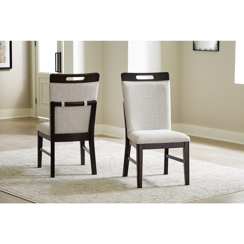 Signature Design by Ashley Neymorton Light Gray/Brown Dining Chair (Set of 2) - 20"W x 22"D x 39.5"H