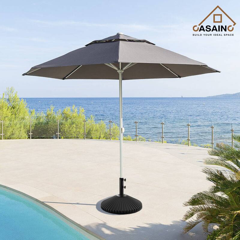 Casainc 9lbs Umbrella Base Stand with 2 Handle Knob