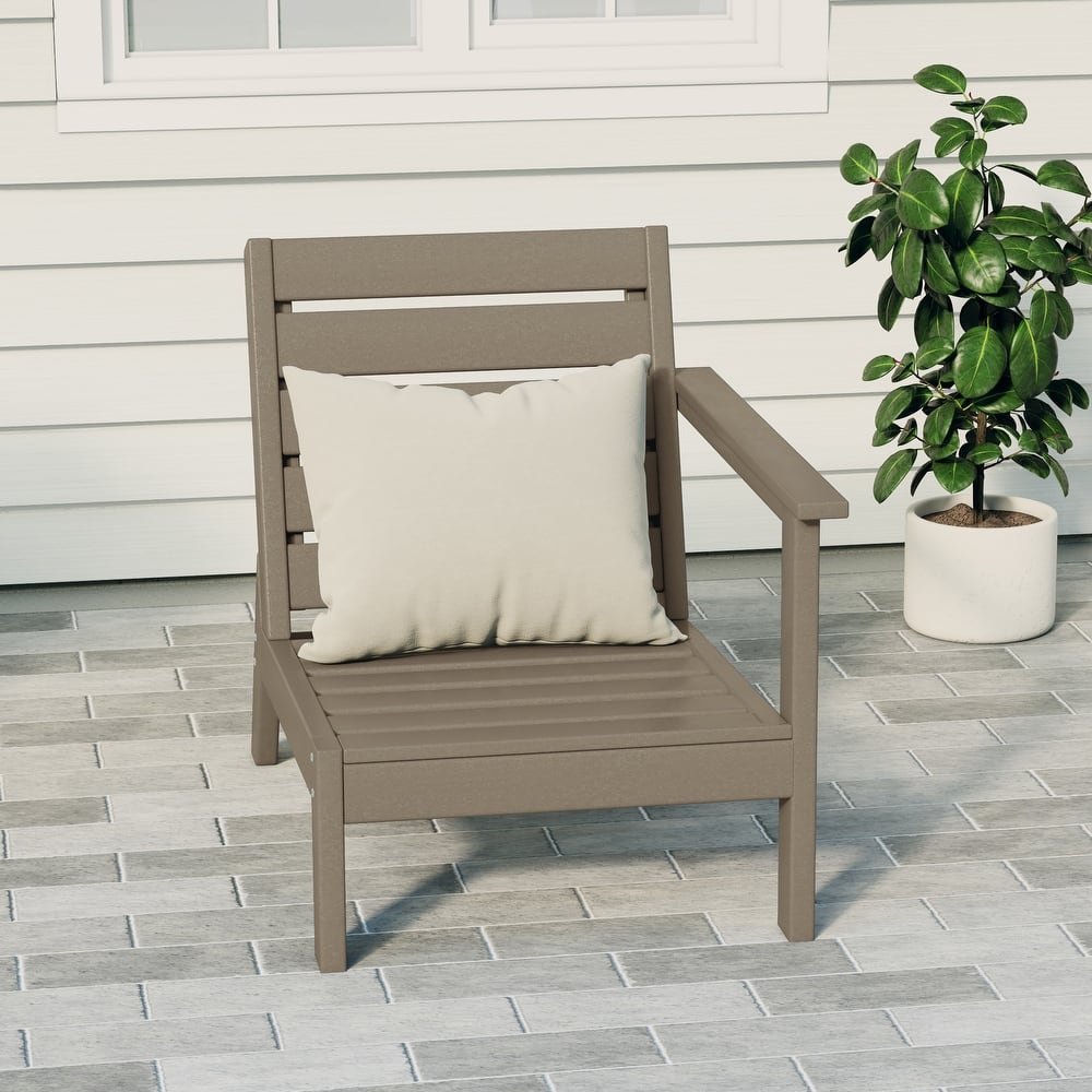 Birchwood All Weather HDPE Outdoor Patio Deep Seating Right Arm Facing Chair
