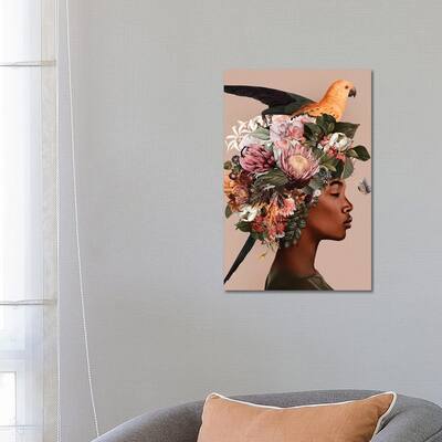 iCanvas "Woman And Flowers IV" by Danilo de Alexandria Canvas Print