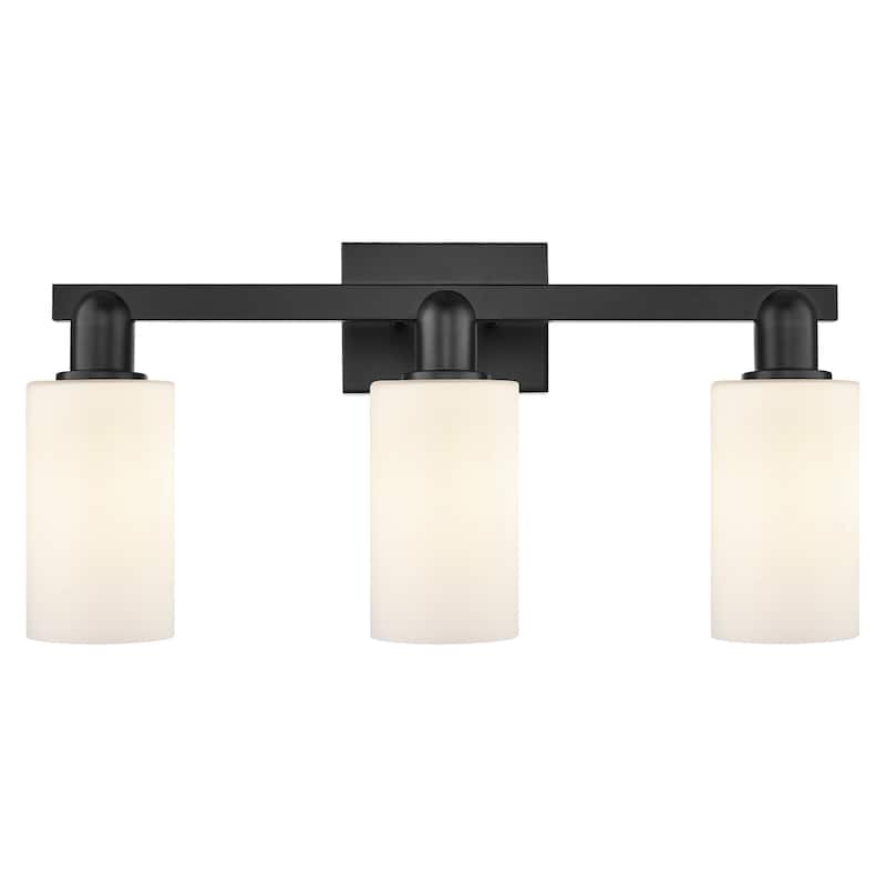 Innovations Lighting 716-3W-11-23 Clymer Vanity Clymer 3 Light 23" - Matte Black / Matte White