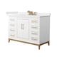 Option White / White Cultured Marble Top / Satin Bronze