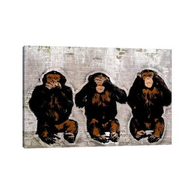 iCanvas "Monkey See, Monkey Do" by 5by5collective Canvas Print