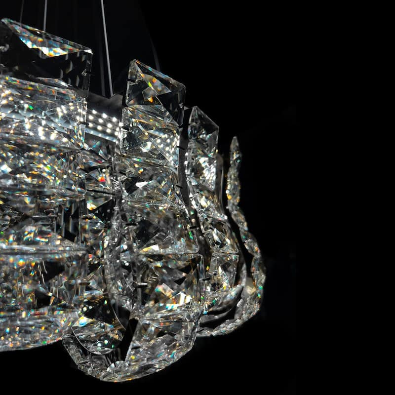 Luxury Crystal 30" LED Chandelier Modern Round