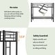 preview thumbnail 9 of 14, Black Twin over Twin Size Metal Bunk Bed with Ladder and high Guardrail, Able to Split, Metal Bunk Bed, Storage Space
